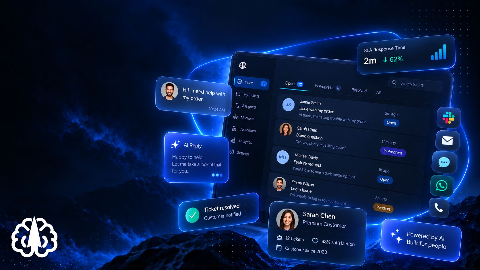 North Brain Support — Customer Support Platform